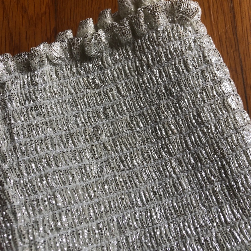 Queen of Sparkles Silver Glitter Swing Shorts New with Tags - Picture 4 of 7